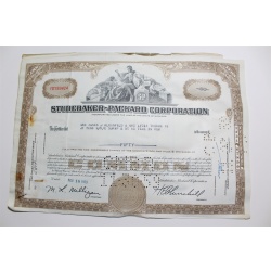 1959 Studebaker-Packard Corporation Stock Certificate 50 Shares Y0199424