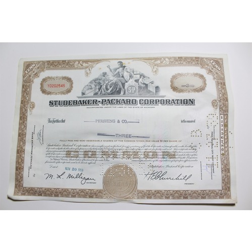 1959 Studebaker-Packard Corporation Stock Certificate 3 Shares Y0202545
