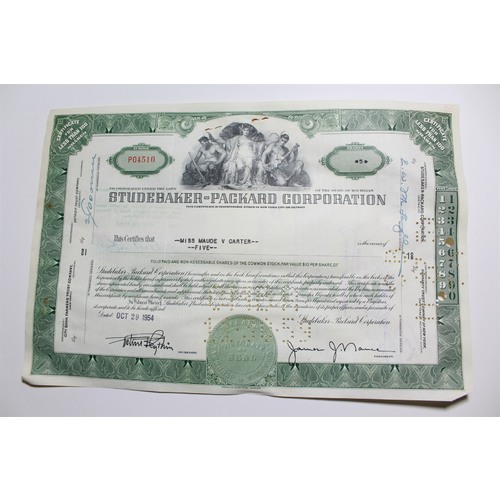 1959 Studebaker-Packard Corporation Stock Certificate 5 Shares P04510