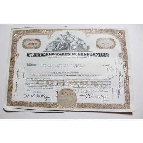 1959 Studebaker-Packard Corporation Stock Certificate 75 Shares Y0190810