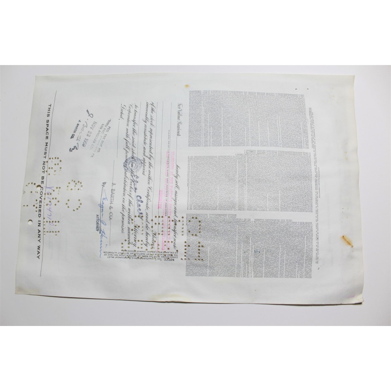 1959 Studebaker-Packard Corporation Stock Certificate 40 Shares Y0196639