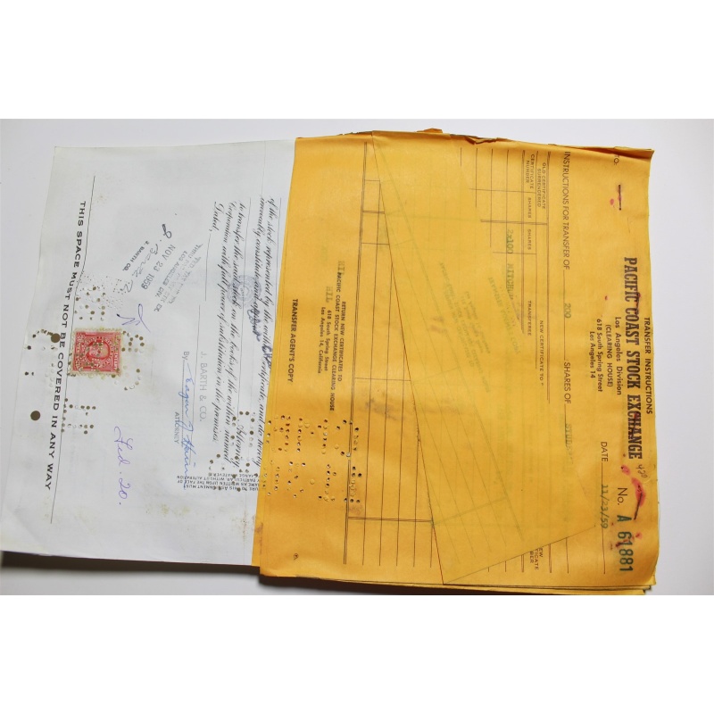 1959 Studebaker-Packard Corporation Stock Certificate 30 Shares Y0174710