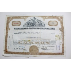 1959 Studebaker-Packard Corporation Stock Certificate 25 Shares Y0156465