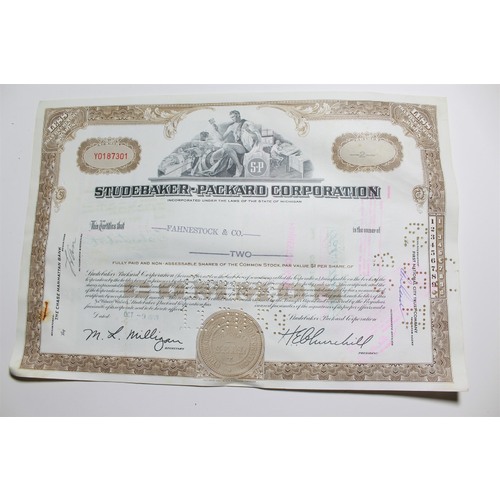 1959 Studebaker-Packard Corporation Stock Certificate 2 Shares Y0187301