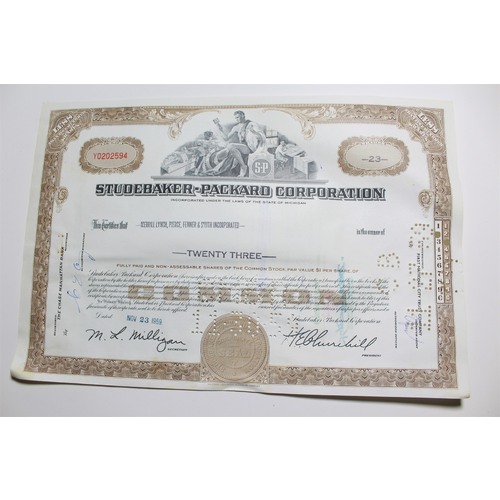 1959 Studebaker-Packard Corporation Stock Certificate 23 Shares Y0202594