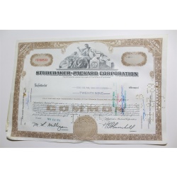 1959 Studebaker-Packard Corporation Stock Certificate 29 Shares Y0198533