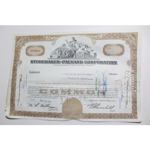 1959 Studebaker-Packard Corporation Stock Certificate 29 Shares Y0198533