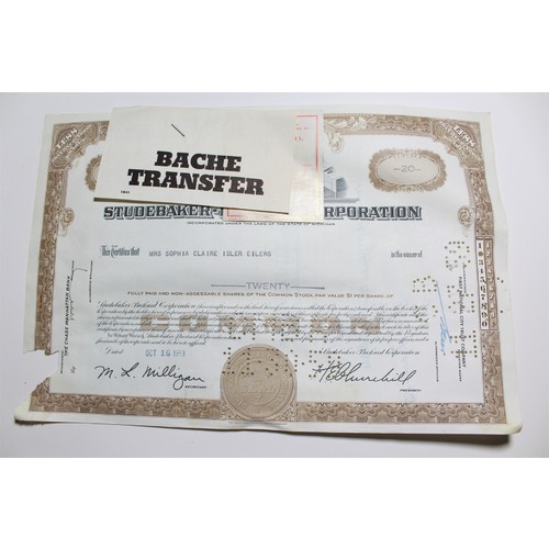 1959 Studebaker-Packard Corporation Stock Certificate 20 Shares Y0189717