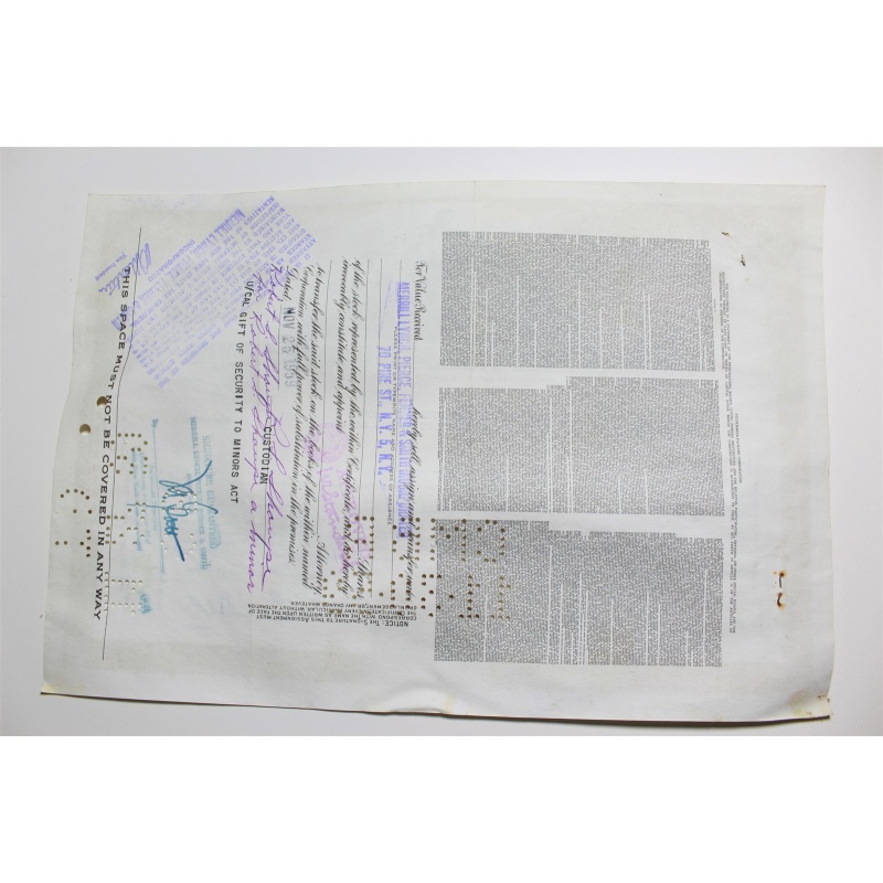 1959 Studebaker-Packard Corporation Stock Certificate 13 Shares Y0155809