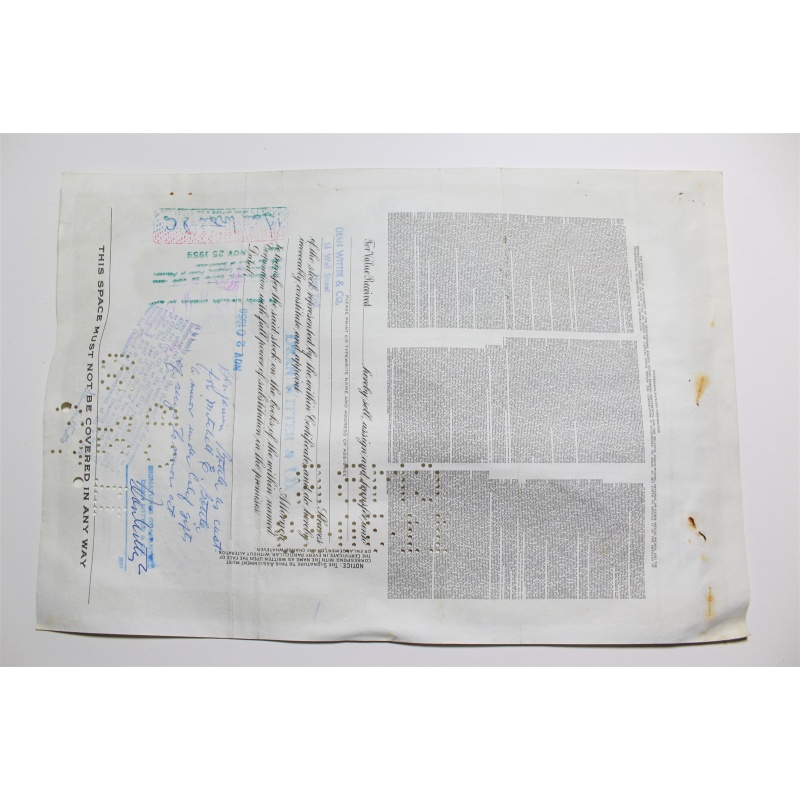 1959 Studebaker-Packard Corporation Stock Certificate 4 Shares Y0163698