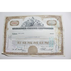1959 Studebaker-Packard Corporation Stock Certificate 25 Shares Y0199833