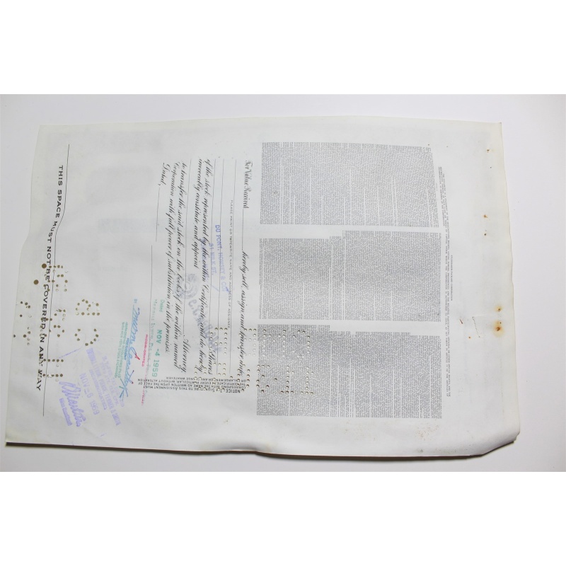 1959 Studebaker-Packard Corporation Stock Certificate 24 Shares Y0192864