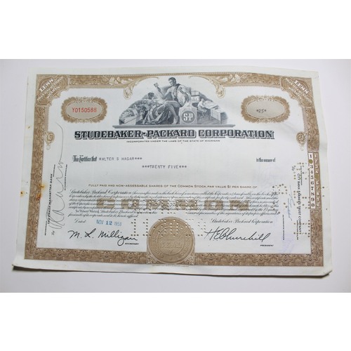 1959 Studebaker-Packard Corporation Stock Certificate 25 Shares Y0150588