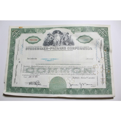 1959 Studebaker-Packard Corporation Stock Certificate 20 Shares P048766