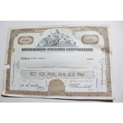 1959 Studebaker-Packard Corporation Stock Certificate 50 Shares Y0183521