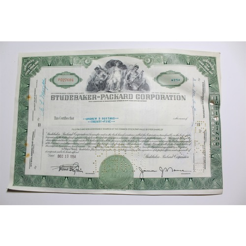 1959 Studebaker-Packard Corporation Stock Certificate 25 Shares P027604