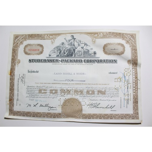 1959 Studebaker-Packard Corporation Stock Certificate 4 Shares Y0183818