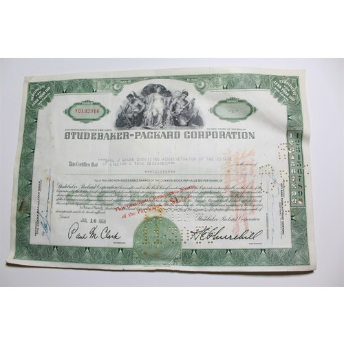 1959 Studebaker-Packard Corporation Stock Certificate 30 Shares Y0132916