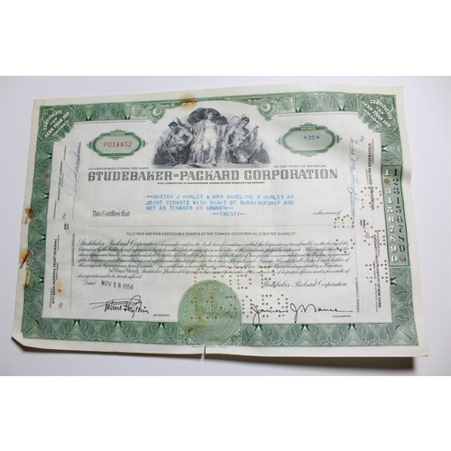 1959 Studebaker-Packard Corporation Stock Certificate 20 Shares P014452