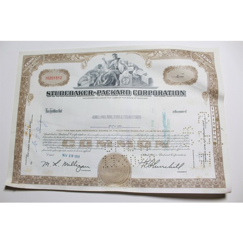 1959 Studebaker-Packard Corporation Stock Certificate 4 Shares Y0201512