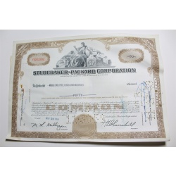 1959 Studebaker-Packard Corporation Stock Certificate 50 Shares Y0202282