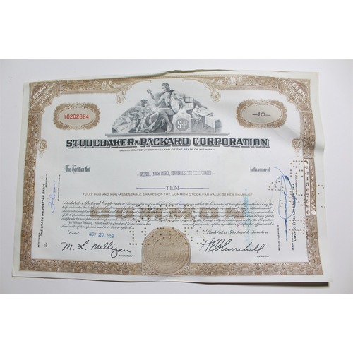 1959 Studebaker-Packard Corporation Stock Certificate 10 Shares Y0202824