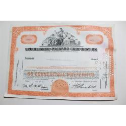 1959 Studebaker-Packard Corporation Stock Certificate 10 Shares P01834