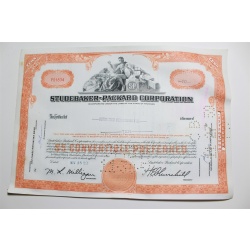 1959 Studebaker-Packard Corporation Stock Certificate 10 Shares P01834