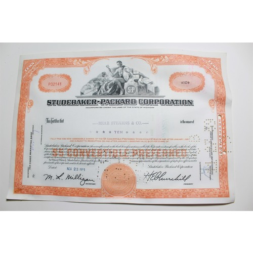 1959 Studebaker-Packard Corporation Stock Certificate 10 Shares P02141