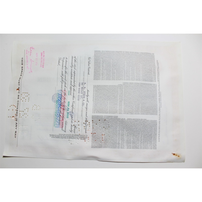 1959 Studebaker-Packard Corporation Stock Certificate 10 Shares P02141