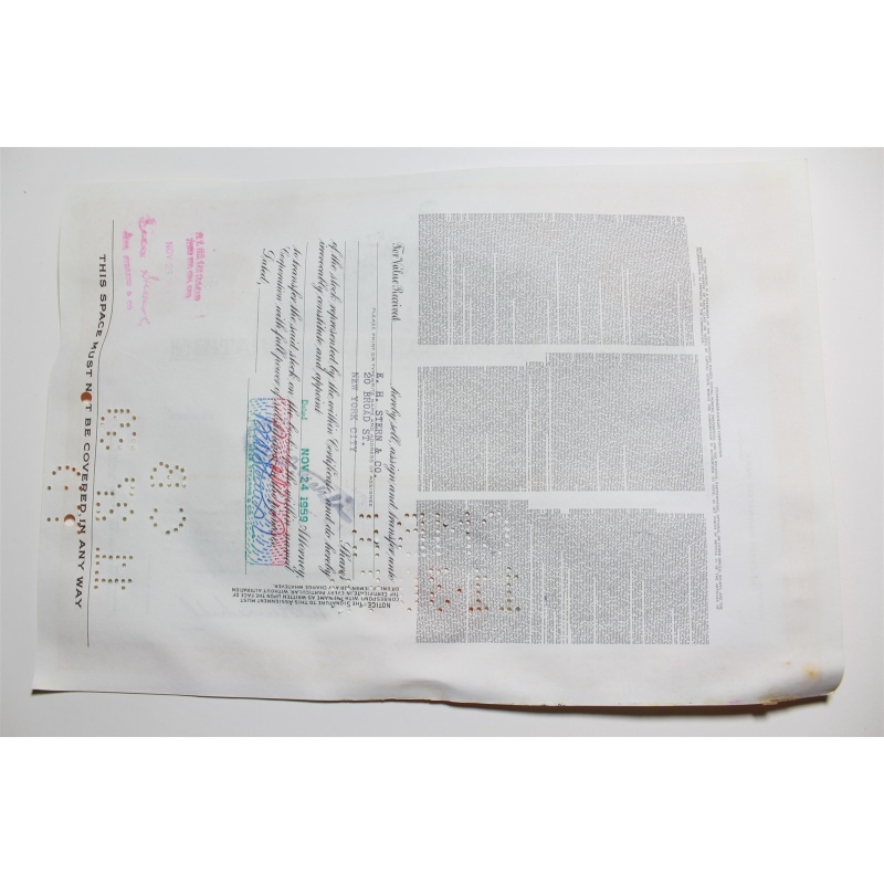 1959 Studebaker-Packard Corporation Stock Certificate 10 Shares P02143