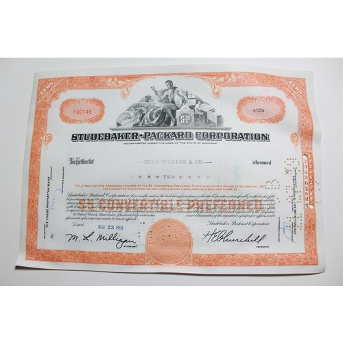 1959 Studebaker-Packard Corporation Stock Certificate 10 Shares P02148