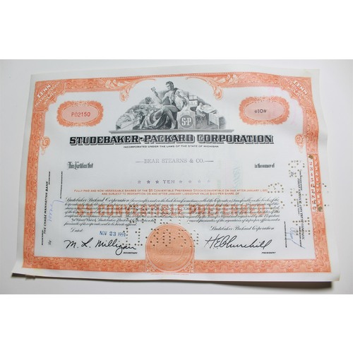 1959 Studebaker-Packard Corporation Stock Certificate 10 Shares P02150