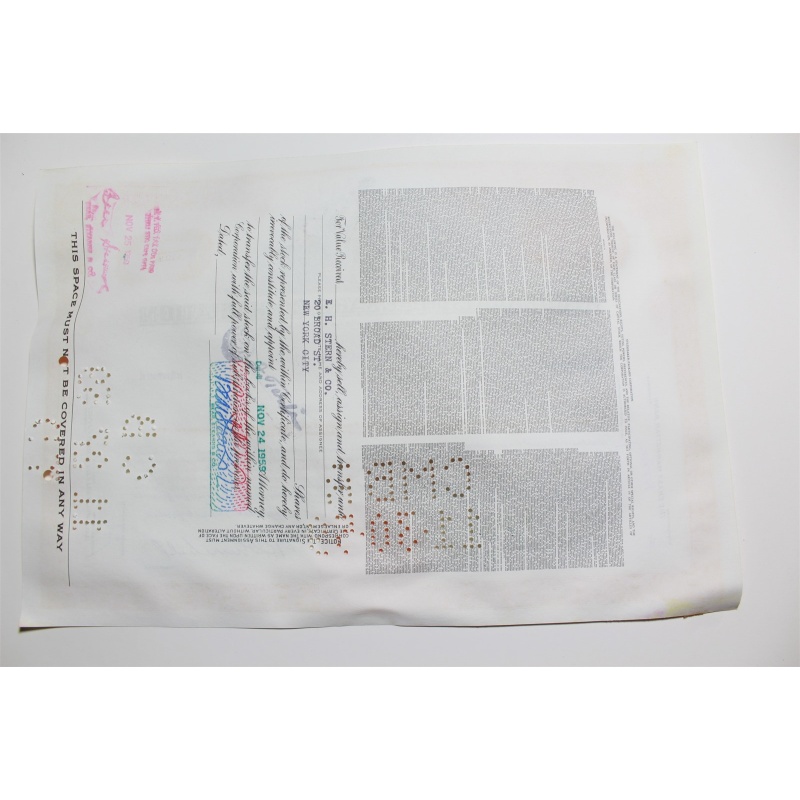 1959 Studebaker-Packard Corporation Stock Certificate 10 Shares P02150