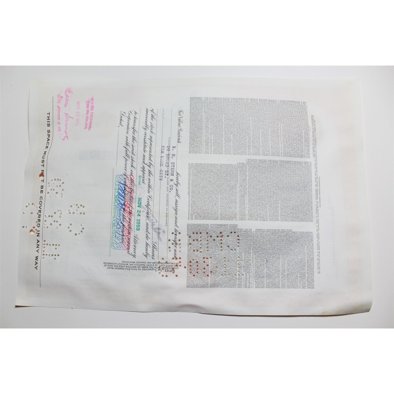 1959 Studebaker-Packard Corporation Stock Certificate 10 Shares P02151