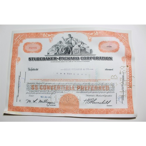 1959 Studebaker-Packard Corporation Stock Certificate 10 Shares P02155