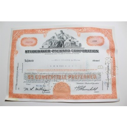 1959 Studebaker-Packard Corporation Stock Certificate 10 Shares P02158