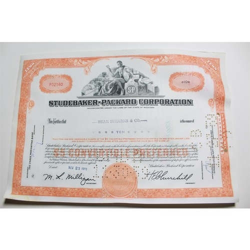 1959 Studebaker-Packard Corporation Stock Certificate 10 Shares P02160