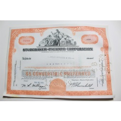 1959 Studebaker-Packard Corporation Stock Certificate 10 Shares P02164