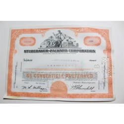 1959 Studebaker-Packard Corporation Stock Certificate 10 Shares P02169