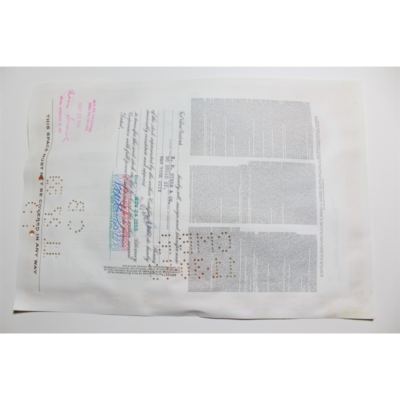 1959 Studebaker-Packard Corporation Stock Certificate 10 Shares P02183