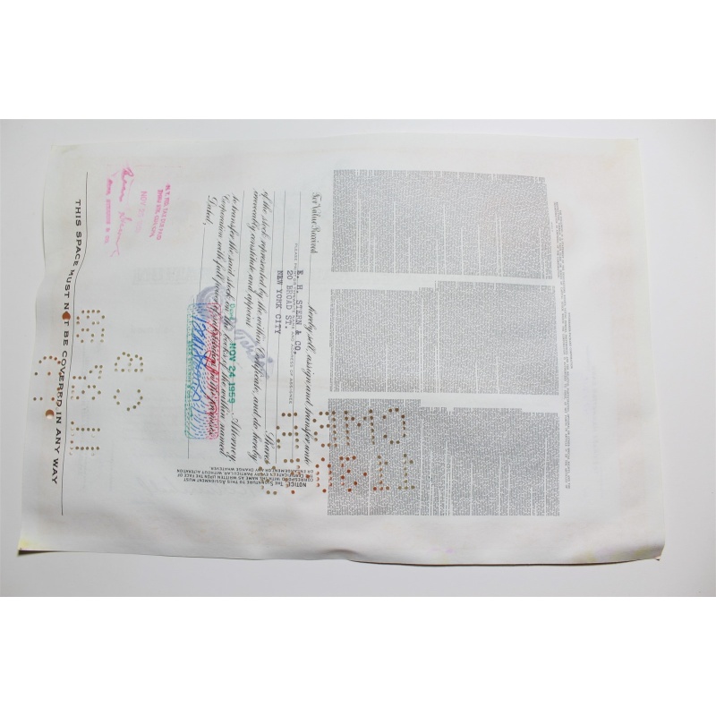 1959 Studebaker-Packard Corporation Stock Certificate 10 Shares P02185