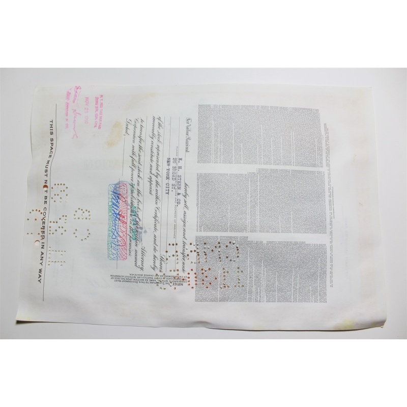 1959 Studebaker-Packard Corporation Stock Certificate 10 Shares P02186