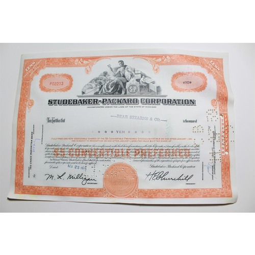 1959 Studebaker-Packard Corporation Stock Certificate 10 Shares P02203