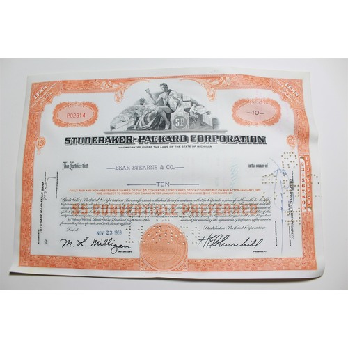 1959 Studebaker-Packard Corporation Stock Certificate 10 Shares P02314