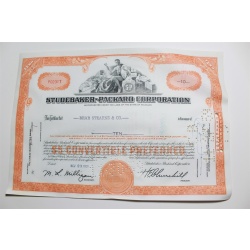1959 Studebaker-Packard Corporation Stock Certificate 10 Shares P02317