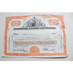 1959 Studebaker-Packard Corporation Stock Certificate 10 Shares P02318