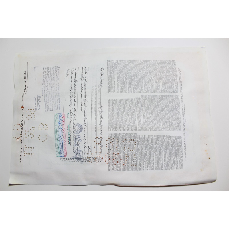 1959 Studebaker-Packard Corporation Stock Certificate 10 Shares P01868