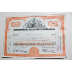 1959 Studebaker-Packard Corporation Stock Certificate 7 Shares P01769