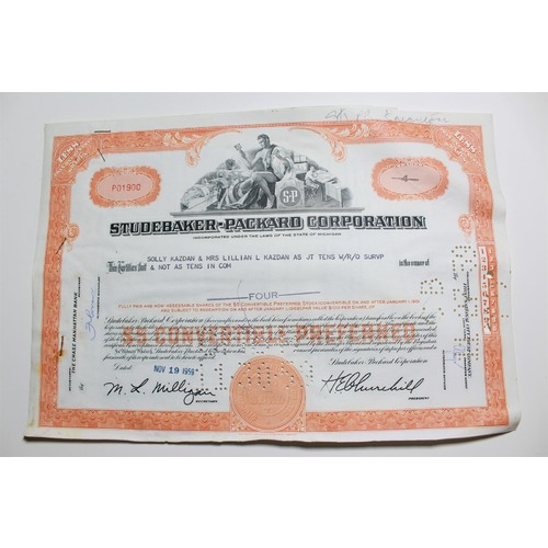 1959 Studebaker-Packard Corporation Stock Certificate 4 Shares P01900